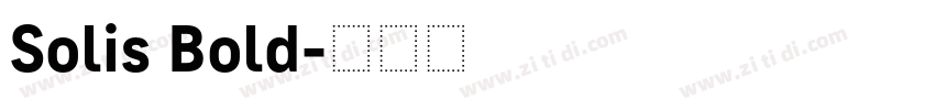 Solis Bold字体转换